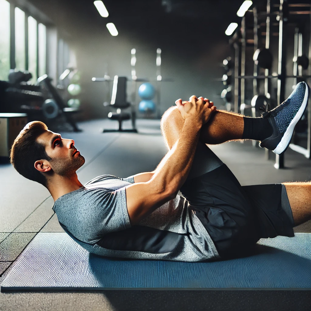 Athlete stretching lower back to prevent pain and improve mobility